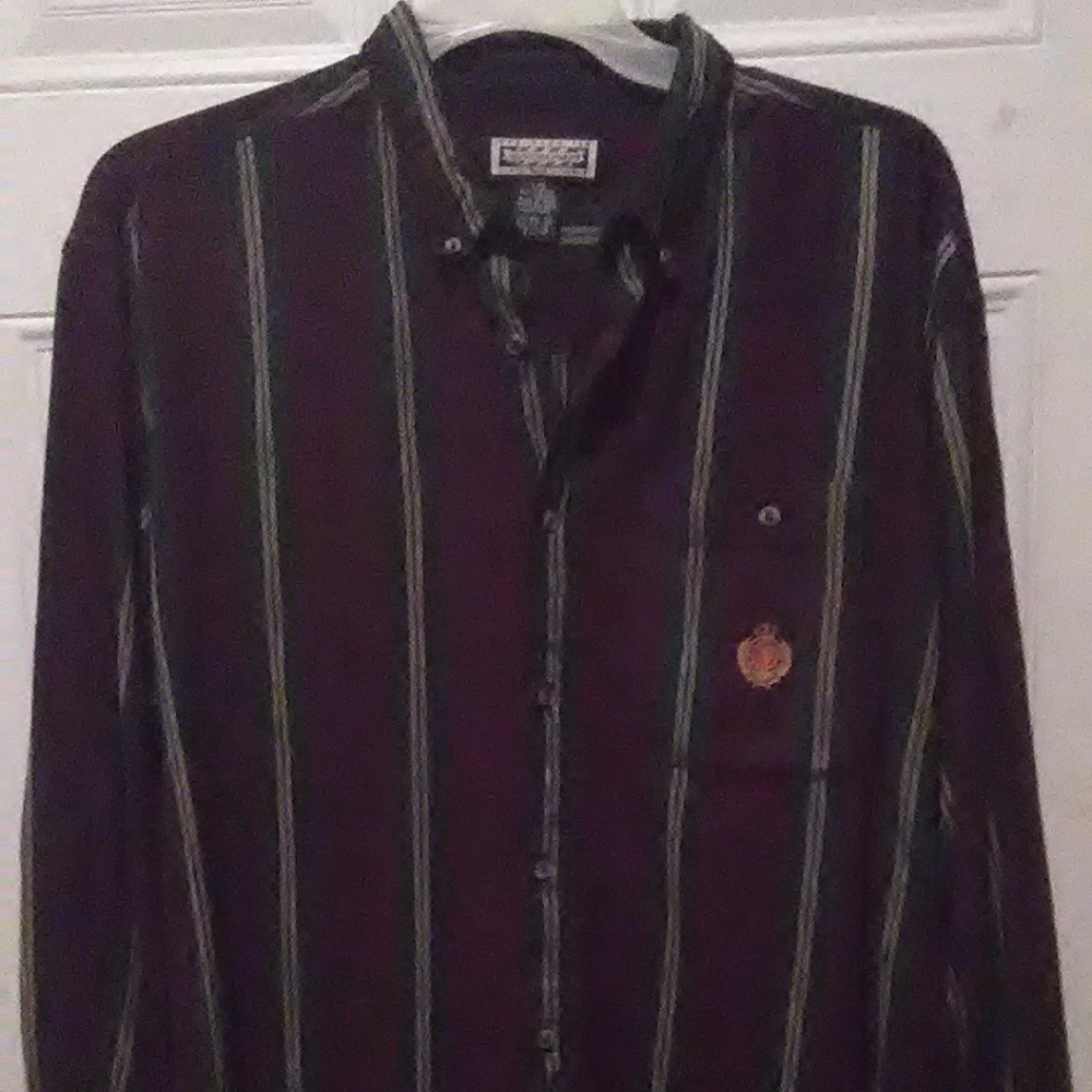 Maroon/Green/Gold thick Men's Shirt